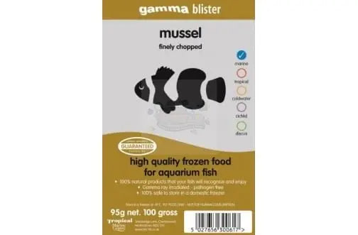 Gamma Fine Chopped Mussel Blister Pack 100g - Marine World Aquatics