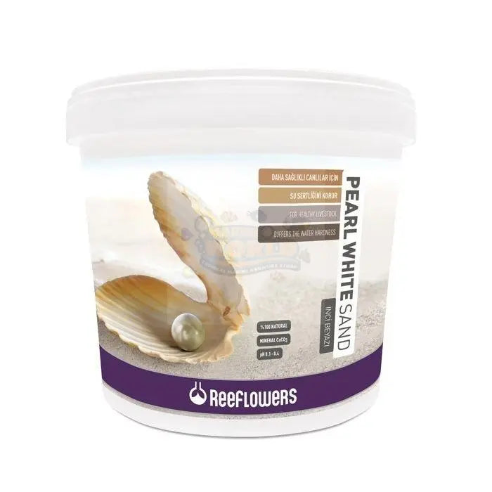 Reeflowers Pearl White Sand 1-1.5mm (25kg) - Marine World Aquatics