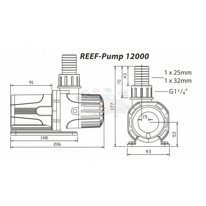 TMC Reef Pump 12000 DC Aquarium Pump - Marine World Aquatics