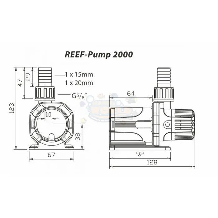 TMC Reef Pump 2000 DC Aquarium Pump - Marine World Aquatics