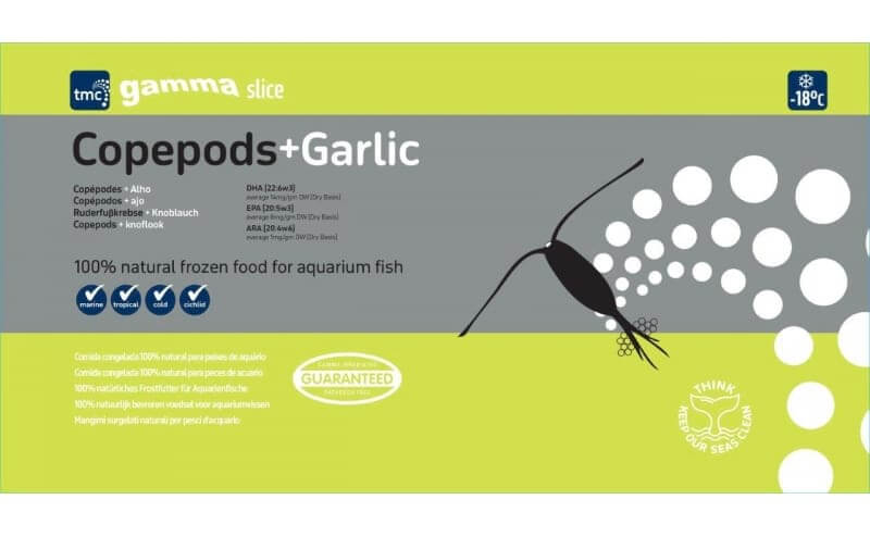 Gamma Slice Copepod Garlic 250g Bulk Pack for Marine Fish